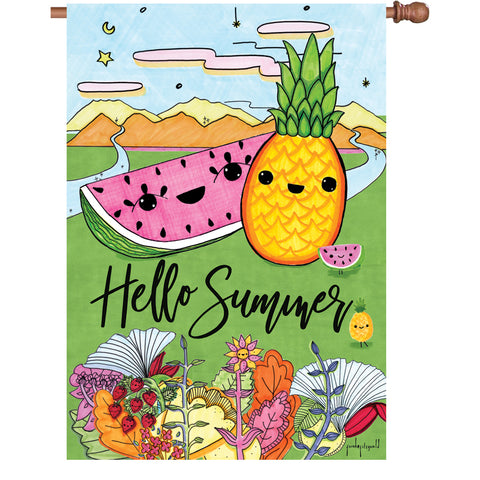 28 in. Flag - Hello Summer