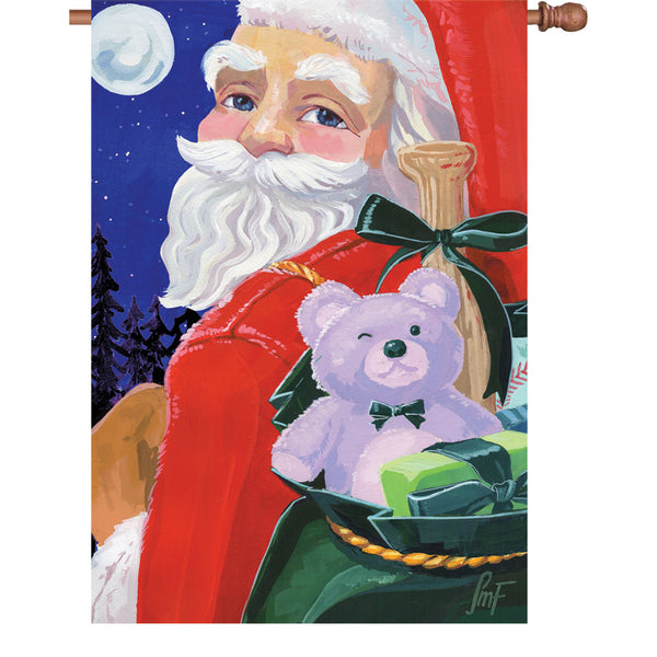 28 in. Flag - Santa