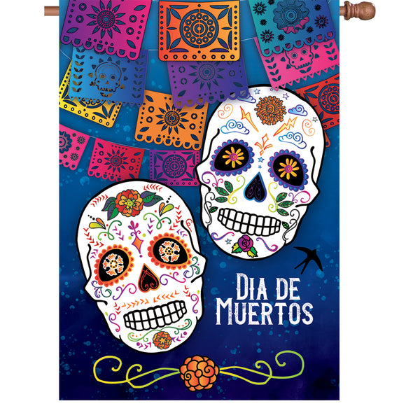 28 in. Flag - Dia De Meurtos (Day of the Dead)