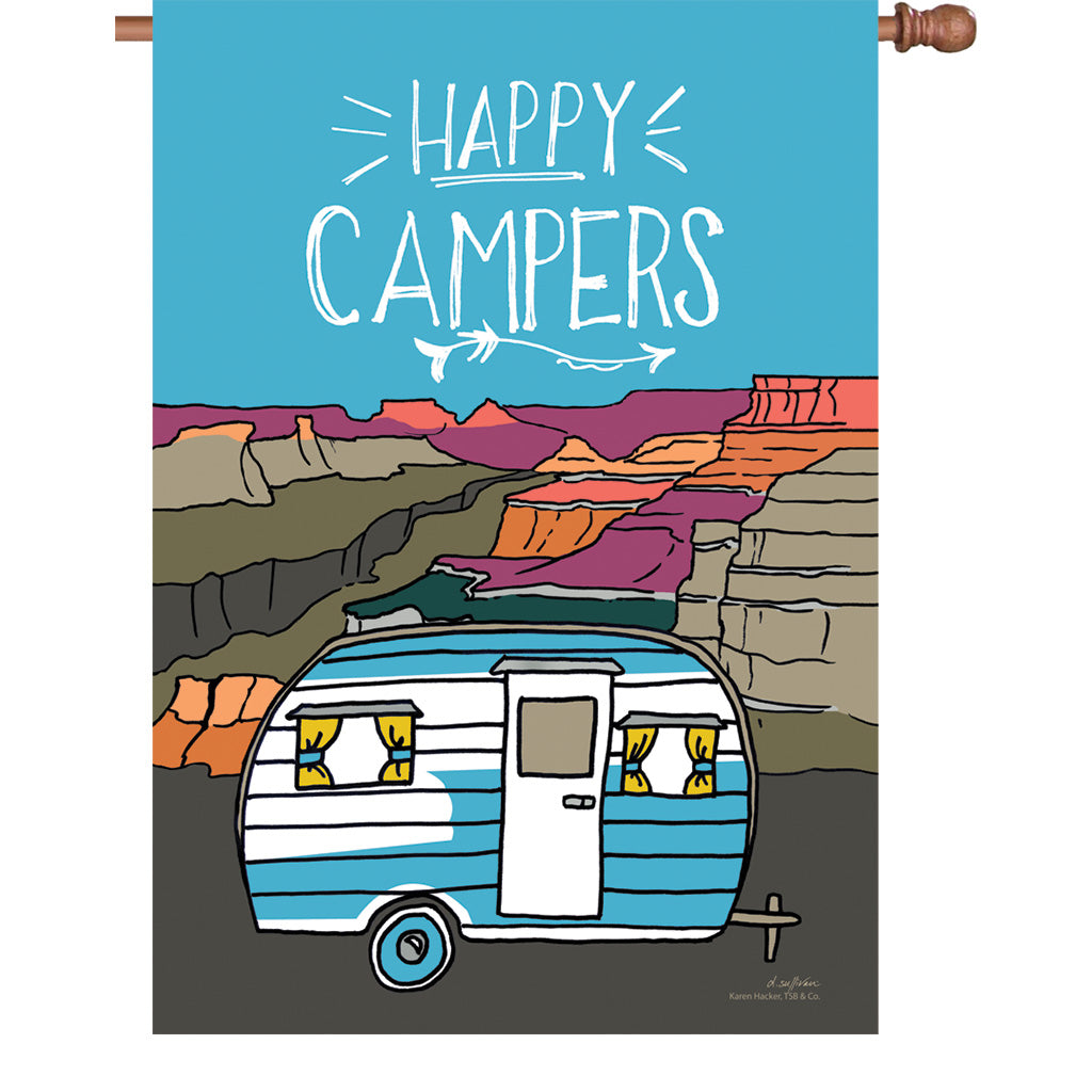 28 in. Flag - Happy Campers