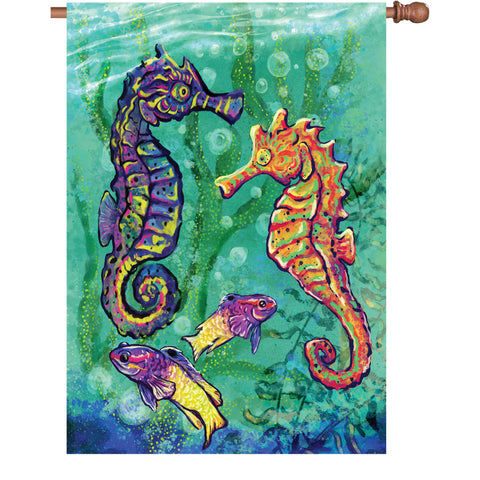 28 in. Flag - Seahorses