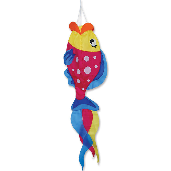 52 in. Polka Dot Parrot Fish Windsock