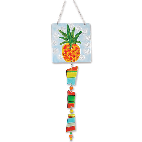 Glass Sun Catcher Mobile - Pineapple