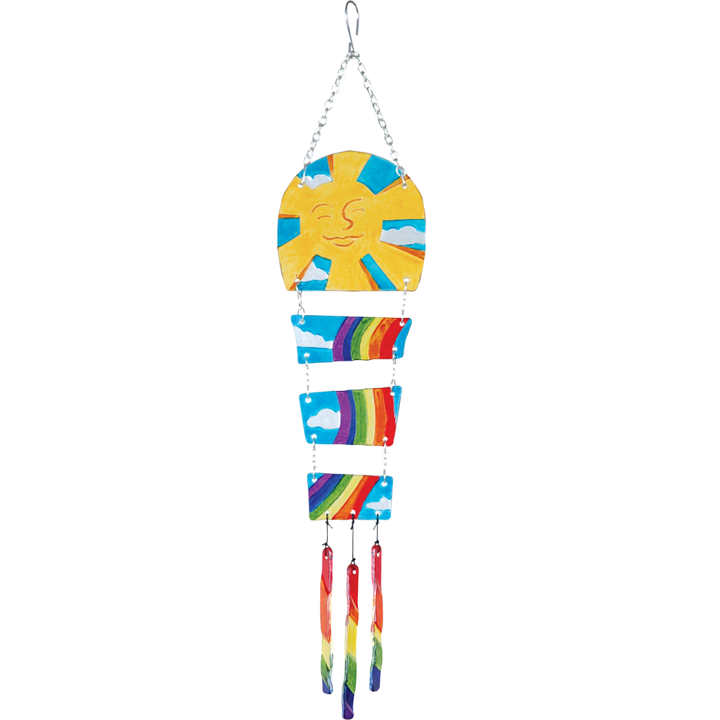 Glass Kite - Sun and Rainbow Dragon
