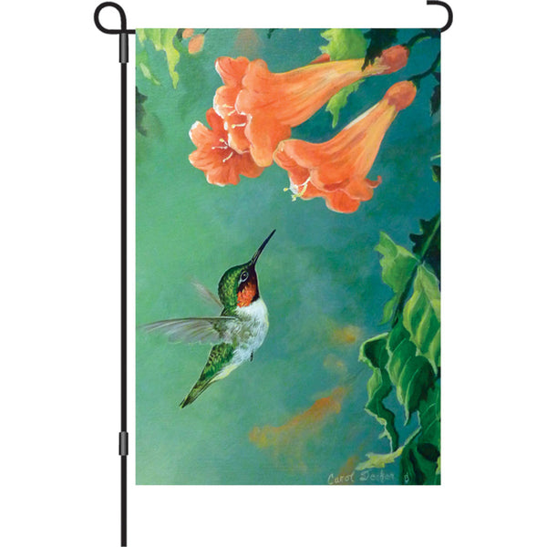 12 in. Flag - Hummingbird And Trumpet Vine