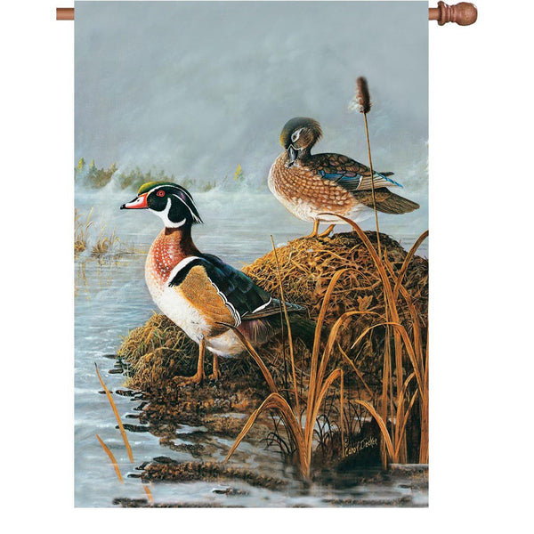 28 in. Flag - Steamy Wood Ducks